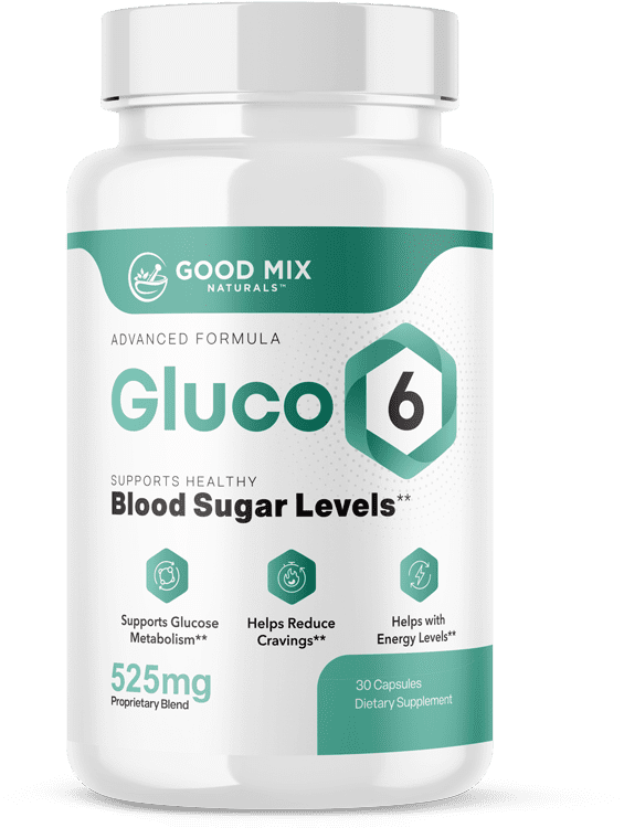 Gluco6 Dietary Supplement Bottle